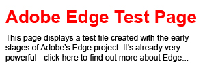 This page holds an Adobe Edge Test File